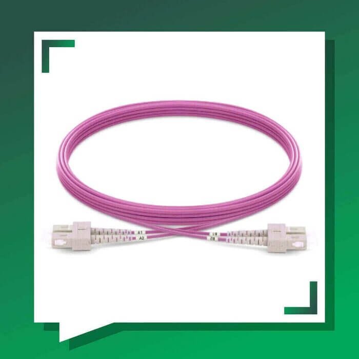SC to SC UPC OM4 Duplex Fiber Optic Patch Cord Multimode LSZH - Image 5