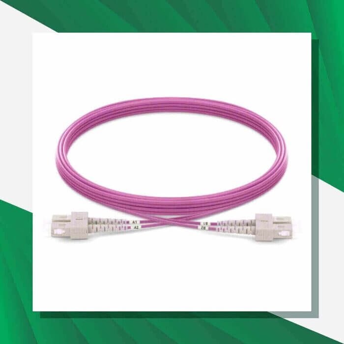 SC to SC UPC OM4 Duplex Fiber Optic Patch Cord Multimode LSZH - Image 6