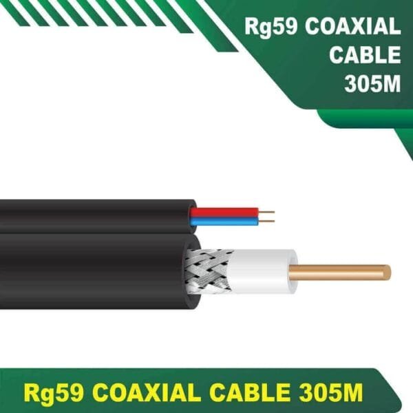 Rg59 Coaxial Cable with 2core Power Cable 305m - Image 5
