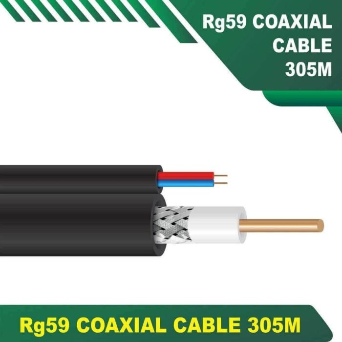 Rg59 Coaxial Cable with 2core Power Cable 305m - Image 5