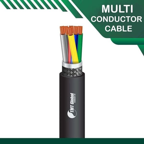 6 core Multi conductor cable PE braid shielded outdoor 16 to 24 awg 305m