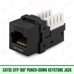 Cat5e UTP 180-degree punch-down keystone jack, TMT Global