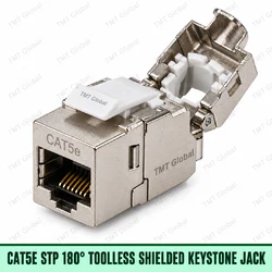 Cat5e STP 180-degree tool-less shielded keystone jack, TMT Global
