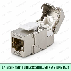 Cat6 STP 180-degree tool-less shielded keystone jack, TMT Global
