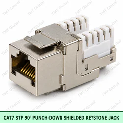 Cat7 STP 90deg Punchdown Shielded Keystone Jack by TMT Global