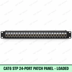 Cat6 STP 24-Port Patch Panel Loaded by TMT Global