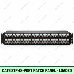 Cat6 STP 48-Port Patch Panel Loaded by TMT Global
