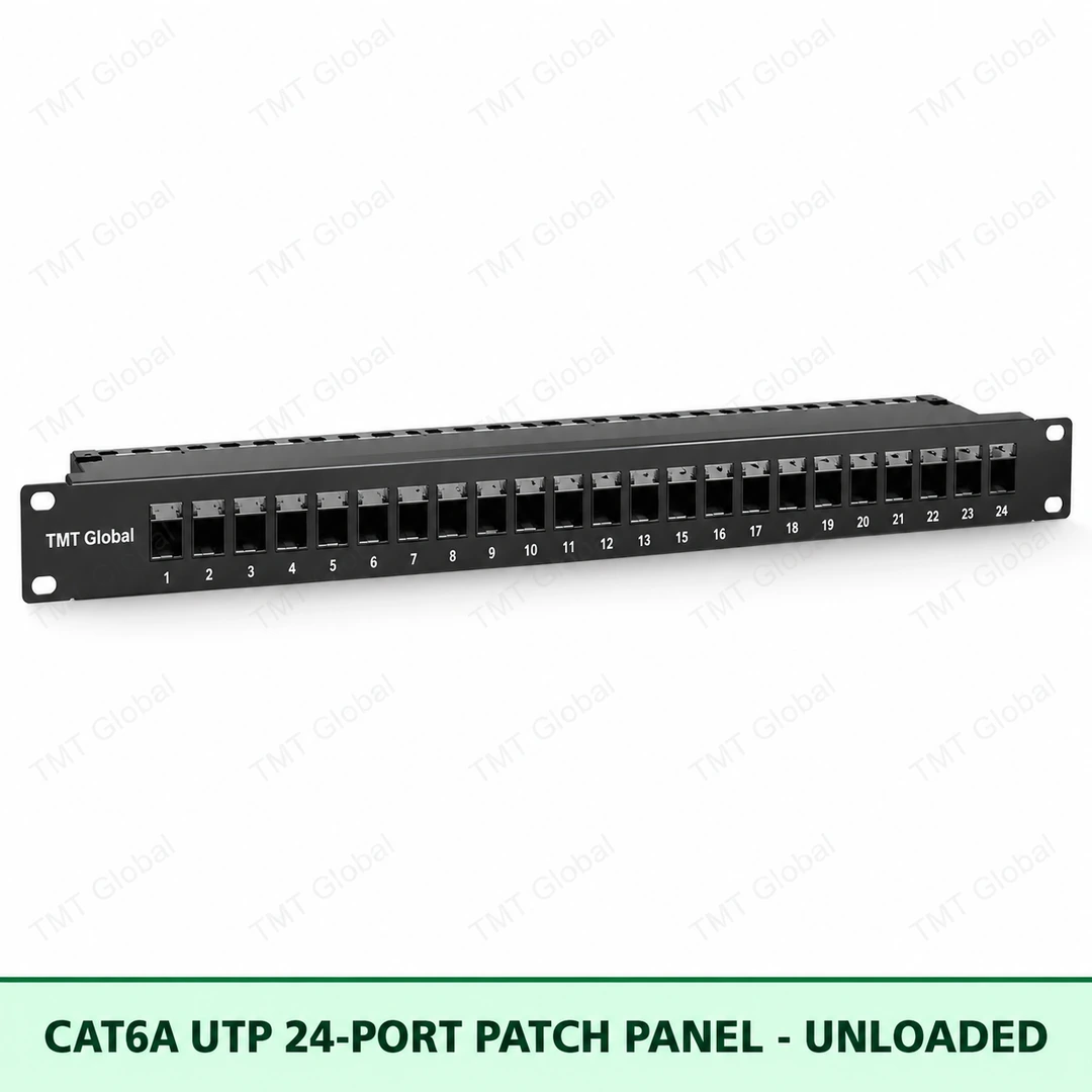 Cat6A UTP 24-Port Patch Panel – Unloaded Cat6A UTP 24-Port Patch Panel – Unloaded