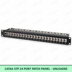Cat6A STP 24-Port Patch Panel – Unloaded
