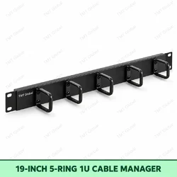 19 inch 5 ring 1U horizontal cable manager by TMT Global