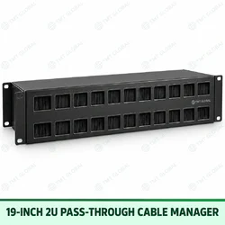 19-inch 2U Horizontal Pass-Through Cable Manager by TMT Global