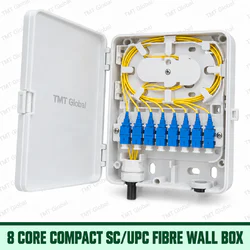 8-core compact indoor SC/UPC fibre wall box, TMT Global
