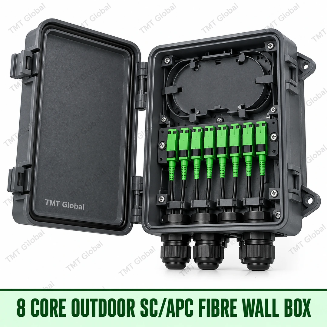 8-core outdoor weatherproof SC/APC fibre wall box, TMT Global 8-core outdoor weatherproof SC/APC fibre wall box, TMT Global