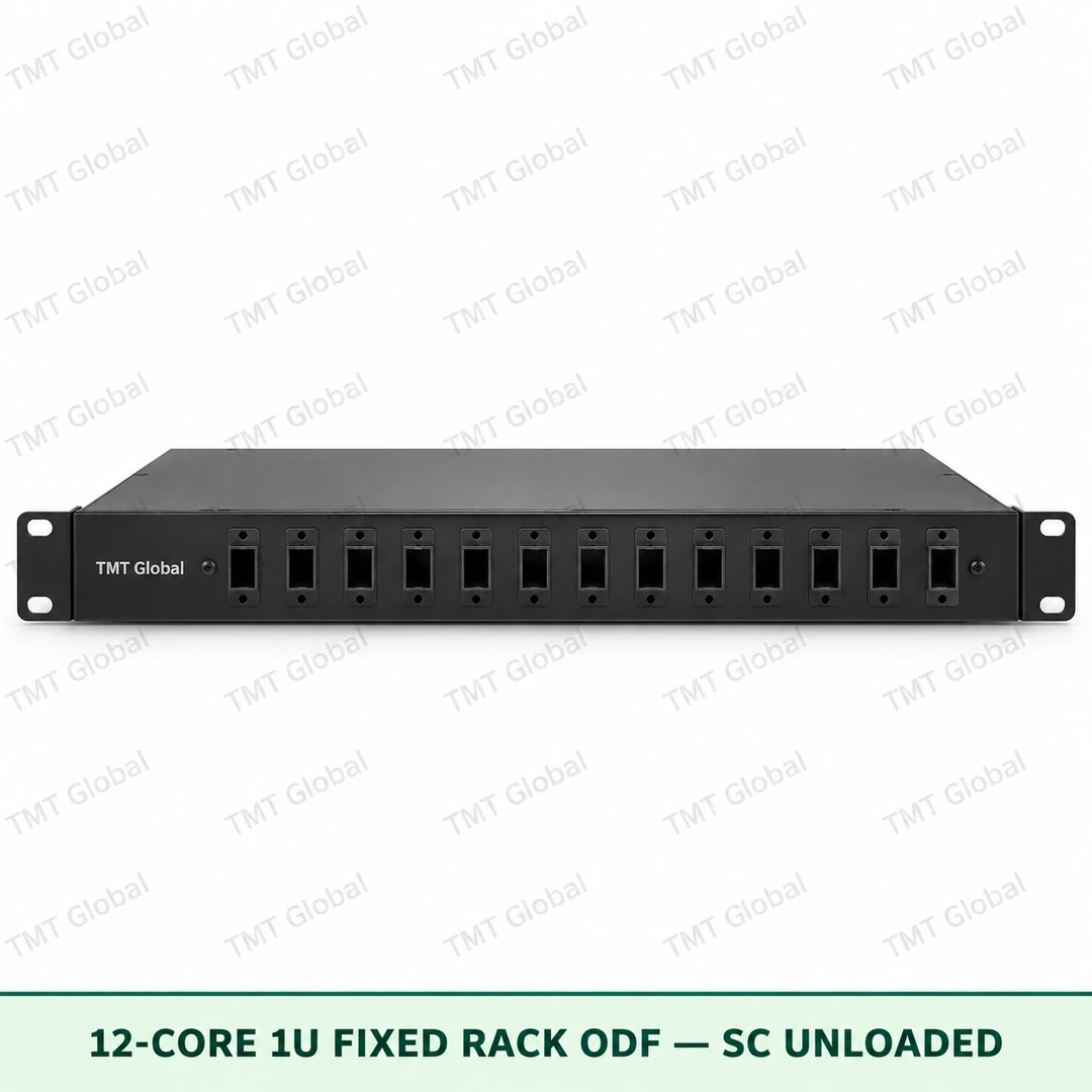 12-core 1U fixed rack ODF with SC ports, unloaded, TMT Global 12-core 1U fixed rack ODF with SC ports, unloaded, TMT Global