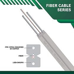 2 Core FTTH fiber optic Drop cable G 657/A1/A2 single mode