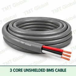 TMT Global 3 Core Unshielded BMS Cable product cable with 3 clearly visible conductors; unshielded.