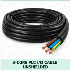 TMT Global 3 core unshielded PLC I/O cable, with 3 visible copper conductors.