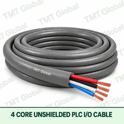 TMT Global 4 core unshielded PLC I/O cable, with 4 visible copper conductors.