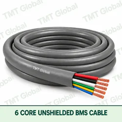 TMT Global 6 Core Unshielded BMS Cable product cable with 6 clearly visible conductors; unshielded.
