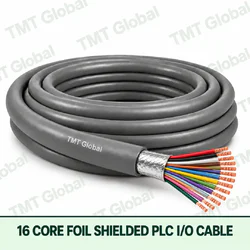 TMT Global 16 core foil shielded PLC I/O cable, with 16 visible copper conductors.
