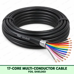 TMT Global 17 core foil shielded multi-conductor cable, with 17 individually insulated copper conductors.