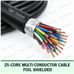 TMT Global 25 core foil shielded multi-conductor cable, with 25 individually insulated copper conductors.