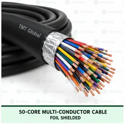 TMT Global 50 core foil shielded multi-conductor cable, with 50 individually insulated copper conductors.