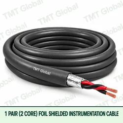TMT Global 1 pair 2 core foil shielded instrumentation cable, with twisted pairs visible