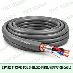 TMT Global 2 pair 4 core foil shielded instrumentation cable, with twisted pairs visible