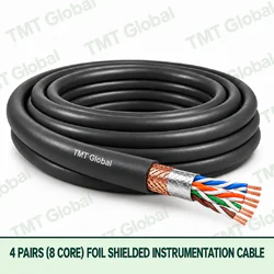 TMT Global 4 pair 8 core foil shielded instrumentation cable, with twisted pairs visible