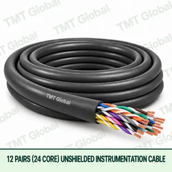 TMT Global 12 pair 24 core unshielded instrumentation cable, with twisted pairs visible