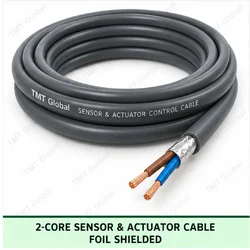 TMT Global 2 core foil shielded sensor and actuator cable, with 2 visible conductors.