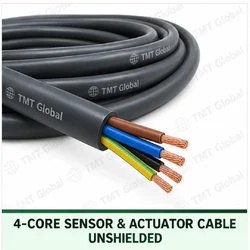 TMT Global 4 core unshielded sensor and actuator cable, with 4 visible conductors.