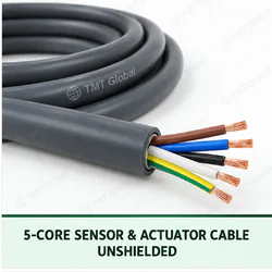 TMT Global 5 core unshielded sensor and actuator cable, with 5 visible conductors.