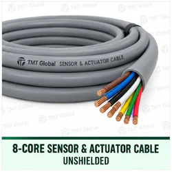 TMT Global 8 core unshielded sensor and actuator cable, with 8 visible conductors.