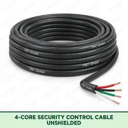 TMT Global 4 core security control cable, showing 4 copper conductors; unshielded.