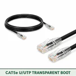 Cat5e U/UTP 5X4RMULXXX Series | 24 AWG Transparent Network Patch Cord black color