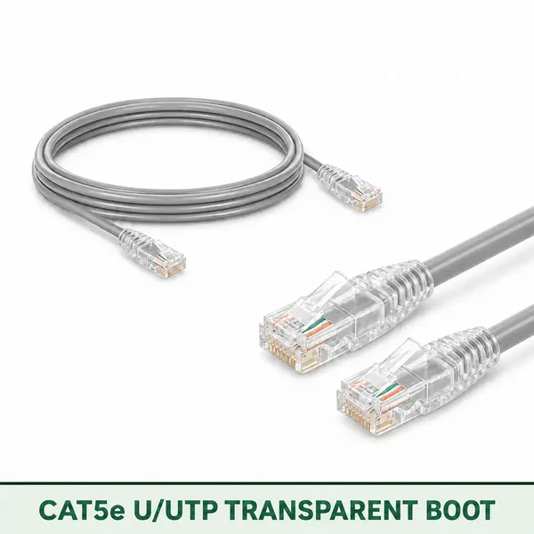 Cat5e U/UTP 5X4RMULXXX Series | 24 AWG Transparent Network Patch Cord grey color