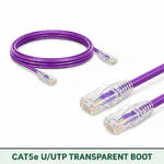 Cat5e U/UTP 5X4RMULXXX Series | 24 AWG Transparent Network Patch Cord violet color