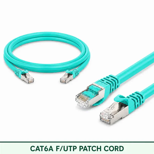 Cat6A F/UTP 6A3SMFLXXX Series | 23 AWG Network Patch Cord aqua color