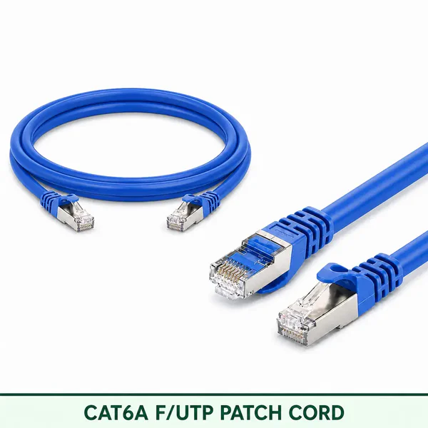 Cat6A F/UTP 6A3SMFLXXX Series | 23 AWG Network Patch Cord blue color
