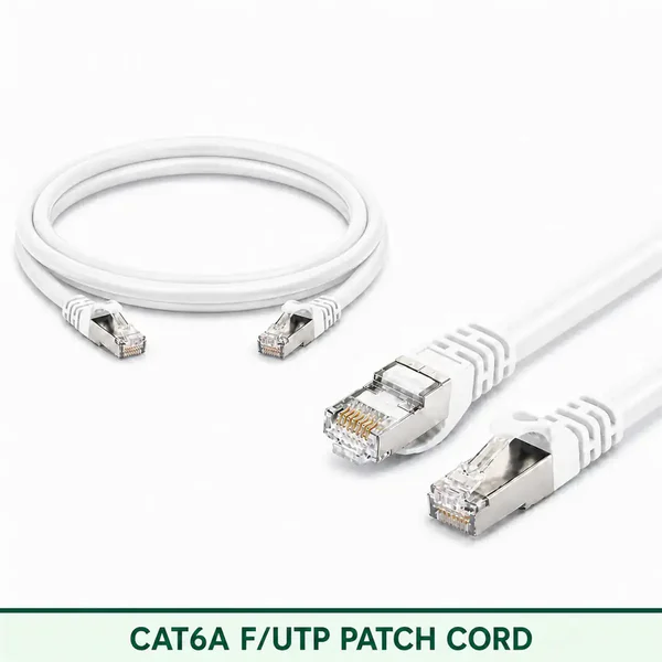 Cat6A F/UTP 6A3SMFLXXX Series | 23 AWG Network Patch Cord white color