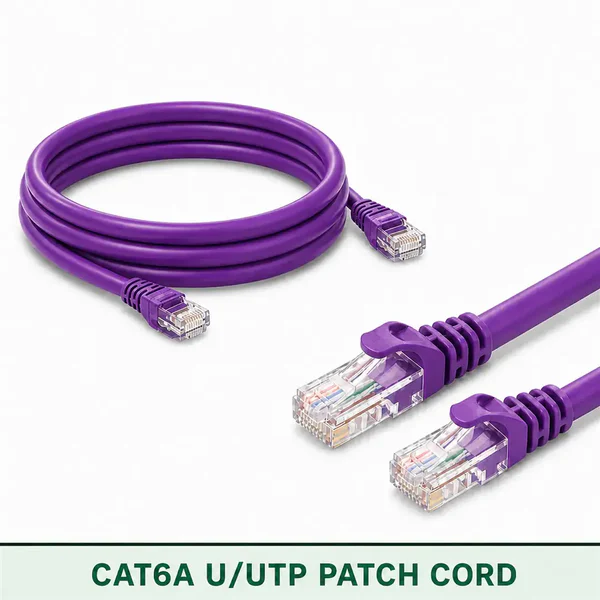 Cat6A U/UTP 6A3PMULXXX Series | 23 AWG Network Patch Cord violet color